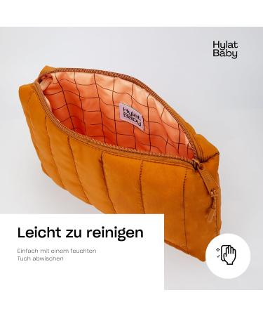 Hylat Baby Cosmetic Bag - Stylish Quilted Diaper & Toiletry Organizer - Versatile On-the-Go Brown Bag - Buy Online on GoSupps.com