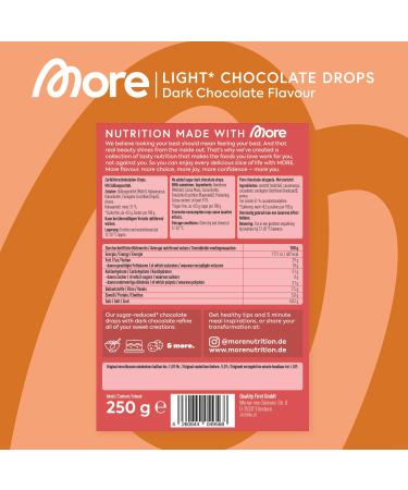 More Light Chocolate Drops - Daring Bitter 3x250g | Low Sugar Chocolate Sprinkles for Baking & Snacking - Buy Online on GoSupps.com
