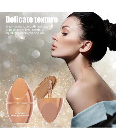 Contouring Shadow Makeup Set - Four Shades Highlighting Shade Longwear Makeup Set | Ultra-Smooth Water and Sweat-Resistant Shade Kit for Face Cheekbone 01#light Gold With Pearlescent  - Buy Online on GoSupps.com