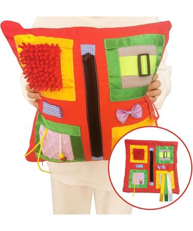 Generic Fidget Blanket Pillow for Elderly 45cmx50cmx4cm Sensory Motor Aids Lightweight for Toddlers Memory Aid Hand Exercisers Red - Buy Online on GoSupps.com
