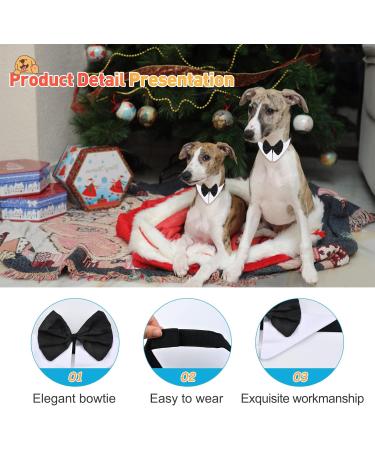 Hacraho Formal Pet-Fly Collar - White Tuxedo Collar & Tie for Dogs & Cats | Perfect for Weddings & Parties | Adjustable Size for Medium & Large Dogs (Neck 21.97-25 in) - Buy Online on GoSupps.com