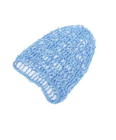 LUOEM Women Hair Net for Sleeping Crochet Hairnet Cap Snood Cover Rayon Net (Blue)