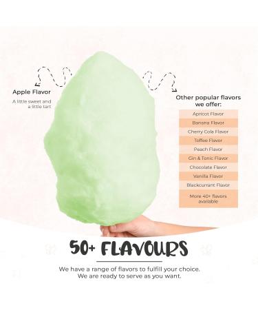 Baking Beauty and Beyond Premium Apple Flavour Cotton Candy Floss Sugar - 800g Bulk Floss Sugar with Natural Ingredients for Every Occasion - Buy Online on GoSupps.com