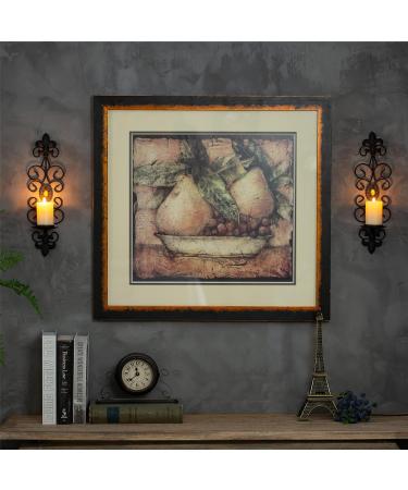 Sziqiqi Wall Candlestick Set - Black Metal Tealight Holders for Living Room Bedroom & Dining Room Decor - 2er Set - Buy Online on GoSupps.com