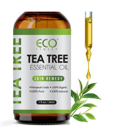 Organic Tea Tree Oil for Skin 30ml Aceite De Te De Arbol 100% Pure Tea Tree Oil for Hair Face & Nails Natural 1 Fl Oz (Pack of 1) Pale Yellow