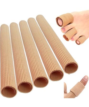 5 pieces silicone toe protection tube bandage finger bandage finger protection gel toe pad 15 x 2 cm