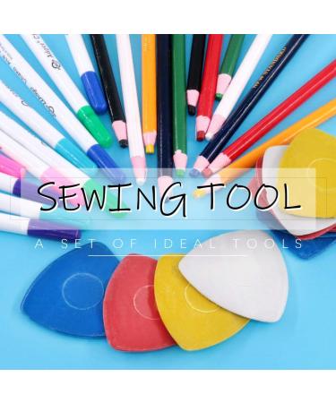 Swpeet 32Pcs Professional Sewing Tools Kit with Tailor's Chalk, Sewing Mark Pencil, and Fabric Marker Pen - 10 Color Options for Precision Sewing Marking - Buy Online on GoSupps.com