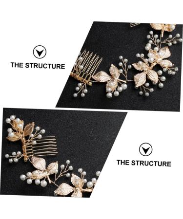 FRCOLOR Pearl Tiara 1pc Comb Bride Hair Clip Rhinestone Barrettes Pearl Hair Accessories Rhinestone Headpiece Bride Headpieces for Wedding Bridal Hair Accessories Side Clip Delicate Alloy - Buy Online on GoSupps.com