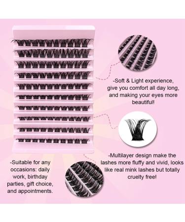 Bransfy Cluster Lashes D Curl 100 Pcs | Reusable & Natural Look False Eyelashes | DIY Eyelash Extension Kit | Super Thin Band | Soft & Comfortable | 8-16mm | B03-0.07 D - Buy Online on GoSupps.com