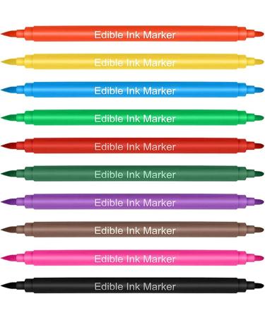 Food Coloring Marker Pens Kits Edible MarkersHook Drawing Pens Sided Food Grade Pens Gourmet Writers for Decorating Fondant Cakes Cookies Frosting Marshmallows Easter Eggs/l - Buy Online on GoSupps.com