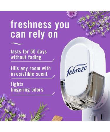 Febreze Odor-Fighting Fade Defy PLUG Air Freshener Refills - Downy April Fresh & Mediterranean Lavender 4 Pack (0.87 fl. oz. Each) - International Shipping Available - Buy Online on GoSupps.com