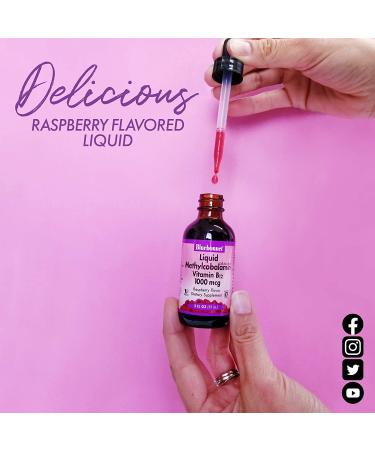 Bluebonnet Nutrition Methylcobalamin Vitamin B12 - 5000 mcg Liquid (2 fl oz) - Raspberry Flavor - Buy Online on GoSupps.com