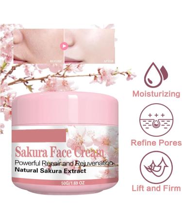 Sakura Moisturiser Face Women Powerful Cherry Blossom Face Cream for Very Dry Skin Natural Anti Wrinkle Face Cream Deep Nourishing in Winter Hydrating Sakura Essence Cream Smooth Skin Tone & Firming - Buy Online on GoSupps.com