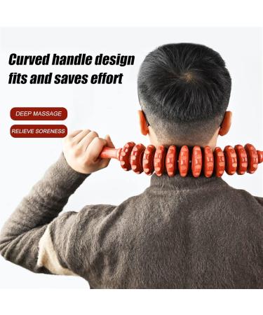 Premium Wood Massage Tab Roller for Cellulite & Lymph Drainage - Manual Therapy Tool for Deep Muscle Relief - Coffee Color 12 Rounds - Buy Online on GoSupps.com
