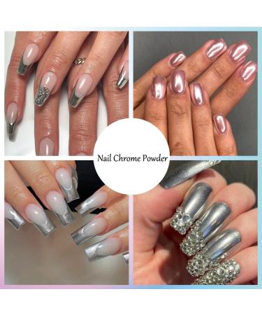 Chrome Nail Powder Kit: Holographic Unicorn Aurora Mermaid Sliver & Rose Gold Metallic Mirror Effect - Manicure Art Set - Buy Online on GoSupps.com