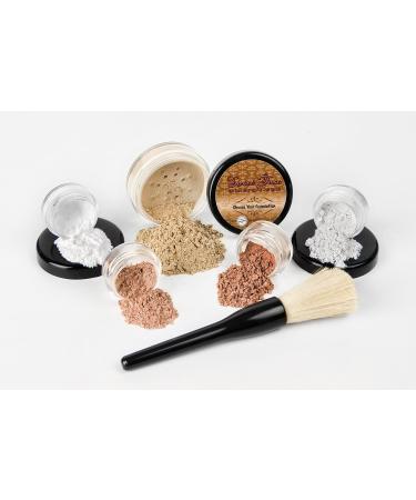 6pc STARTER KIT (WARM Neutral Shade-Most Popular) Mineral Makeup Sample Size Set Bare Face Matte Foundation Cover Warm Neutral-most popular - Buy Online on GoSupps.com