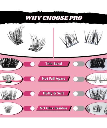 DIY Lash Extension Kit with 208 Pcs Lash Clusters | Easy-to-Use Beginner Lashes Kit with Bond Remover & Applicator | Volume+Natural Look - Buy Online on GoSupps.com
