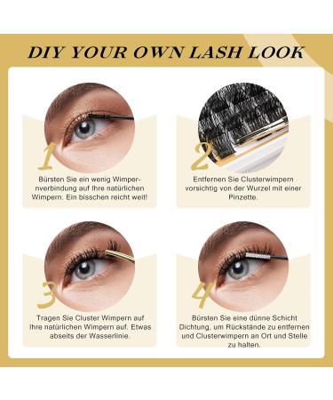Cluster Eyelashes - 480 PCs DIY D Curl Individual False Eyelash Extensions - Soft & Light for Home Use (Qu07-D Mix 10-18mm) - Buy Online on GoSupps.com
