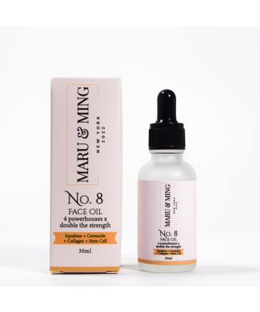 No. 8 Face Oil with Collagen Ceramide Squalene Stem Cell 1 oz Boost Collagen Hydrate Anti-aging Smooth Skin