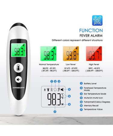 Sovarcate Digital Infrared Thermometer for Adults - Forehead and Ear Fever Accurate Reading for Baby Kids - New Algorithm - Buy Online on GoSupps.com