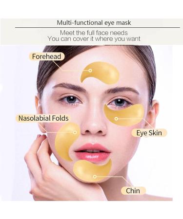 Under Eye Patches Collagen 24K Gold Eye Masks for Puffy Eyes Dark Circles Bags Gold Eye Pads Anti-Aging Hyaluronic Acid Moisturiser for Under Eye Wrinkles Remove Eye Bags Hydrating (10Pairs) - Buy Online on GoSupps.com