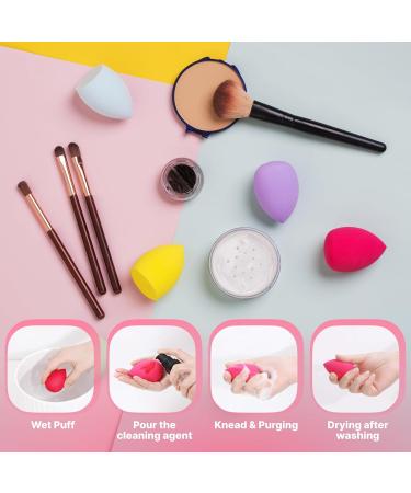 Buy Makeup Sponge Set - 6 Pcs Super Soft Blender Sponges for Flawless Liquid Cream & Powder Makeup - Latex-Free Multi-Colored Gift Set - Buy Online on GoSupps.com