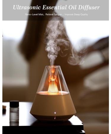 JIAWEN 150ML Ultrasonic Essential Oil Diffuser for Home, Office, and Yoga - Cool Mist Aromatherapy Humidifier with Waterless Auto-Off and LED Candle Light - White - Buy Online on GoSupps.com