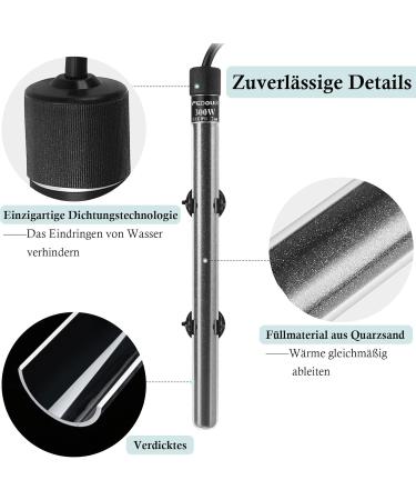 Fedour 300W Digital Aquarium Heater for 100-250L Fish & Turtle Tanks - Perfect Temperature Control for Salt & Fresh Water - Buy Online on GoSupps.com