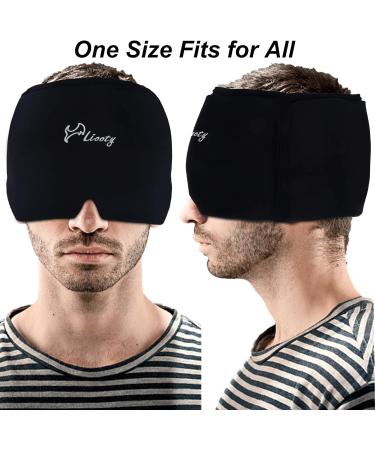 Liooty Gel Ice Headache Relief Hat - 2 Pack | Migraine & Tension Relief | Flexible & Reusable Cooling Cap - Buy Online on GoSupps.com