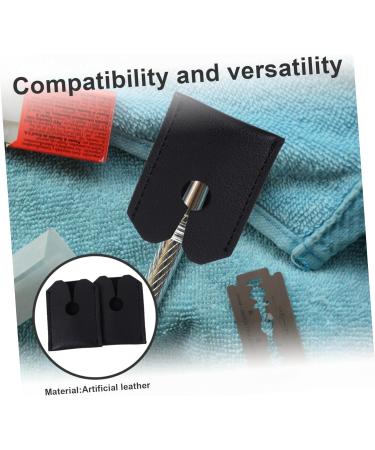 Merry Happy 2-St Storage Case for Razor - Protective Etui Travel Shell for Hairdressing & Manual Razors Synthetic Leather Design - Buy Online on GoSupps.com