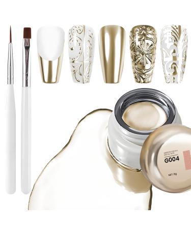 U-Shinein Metallic Painting Gel for Nail Metallic Liner Update Painting Gel Kit Strong Reflection Nail Gel Nail Art Paint UV Nail Gel With Brushes Nail Liner Gel Copper - Buy Online on GoSupps.com