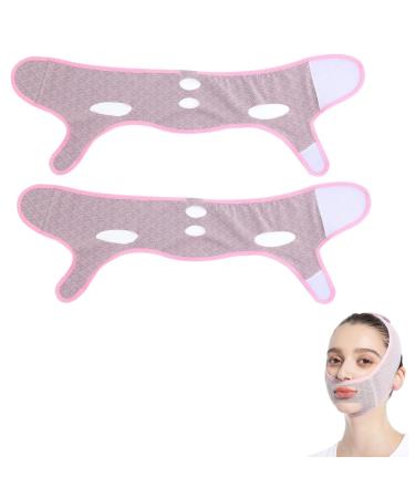 VYOFLA Beauty Face Sculpting Sleep Mask, V Line lifting Mask Facial Slimming Strap, Double Chin Reducer, Face Tightening Chin Mask (2PC)