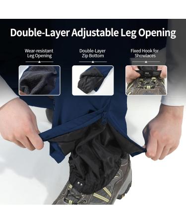 AOLI RAY Men's Ski & Snowboard Pants - Waterproof Windproof Bibs with Removable Straps - Dark Blue Outdoor Gear - Buy Online on GoSupps.com