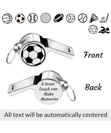 Personalized Stainless Steel Trill Whistle with Lanyard - Perfect for Coaches Referees & School Sports | Engraved Trillerfeife - Buy Online on GoSupps.com