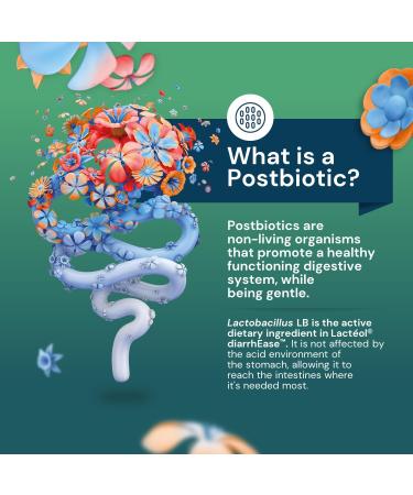 Lact ol diarrhEase- a Safe, Drug Free and clinically Tested postbiotic Strain That Helps soothes Occasional Digestive Upset and Shortens The Duration of Occasional Diarrhea, 24 Count - Buy Online on GoSupps.com