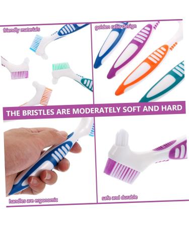 Buy Minkissy Toothbrush for Dentures - Dual Head Colored Rubber TPE 28 Pieces - Ideal for Daily Care & Hygiene - Buy Online on GoSupps.com