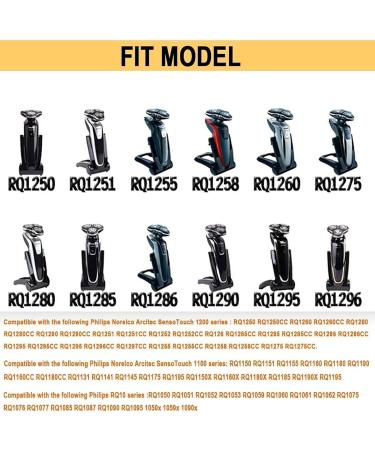 RQ10 RQ12 Replacement Shaving Heads Compatible with Philips Series RQ10 RQ12 RQ1280 RQ1255 RQ1255CC RQ1280X RQ1290X Arcitec Razor Shaving Unit Triple 3D Black - Buy Online on GoSupps.com