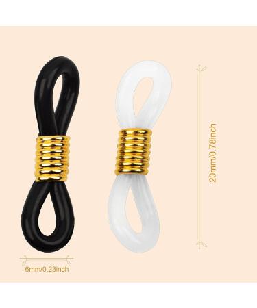 Eyeglass Chain Ends - Anti-Slip Rubber Connectors for Glasses (4 Colors, 24 Pieces) - Buy Online on GoSupps.com