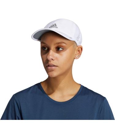adidas Women's Superlite Relaxed Fit Performance Hat - White/Silver Reflective - One Size - Buy Online on GoSupps.com