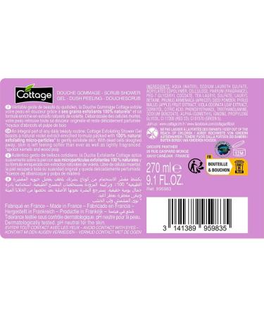 Cottage Shower Scrub Violet Sugar Exfoliating Grains 100% Natural - Buy Online on GoSupps.com