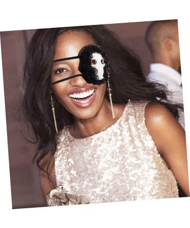 Buy Holibanna 4 Pairs Black Pirate Eye Patches | Skull Design Halloween Eye Care Blindfolds - International Shipping Available - Buy Online on GoSupps.com