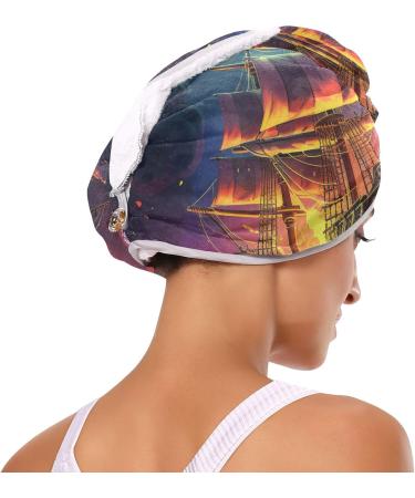 Buy Sailboat Hair Towel 2 Pack - Super Absorbent Quick Dry Hair Turbans for Women & Girls | Perfect Hair Drying Solution - Buy Online on GoSupps.com