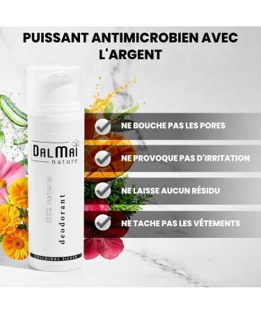Deodorant Naturel sans Aluminium sans Alcool Puissant Antimicrobien 100% Naturel et Efficace Avec de L'argent - Deodorant Homme Femme et Enfants - D odorant Creme sans Parfum - Buy Online on GoSupps.com