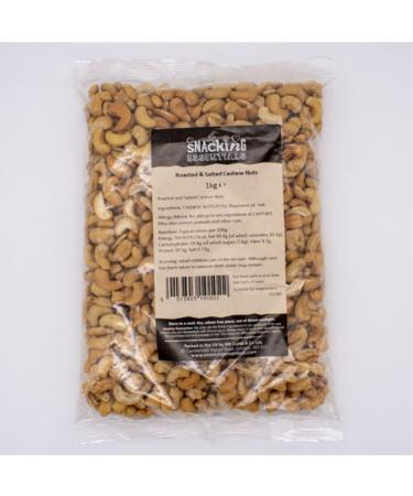 Roasted & Salted Cashew Nuts sharing bag 1kg. Roasted & salted cashew nuts.Snacking Essentials. ideal for parties