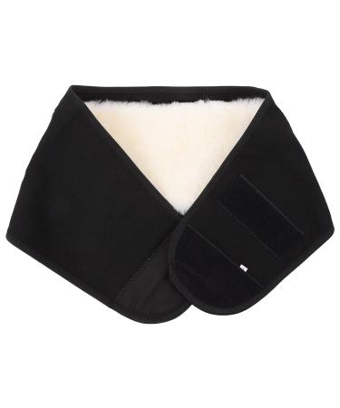 EXCEART 1Pc Warm Waist Lumbar Support Warming Belt Soft Waist Warmer Fur Waist Brace Warm Back Brace Universal Tool Winter Waist Support Lumbar Belt Men and Women Comfortable Heater Wool Black 90X20X2CM