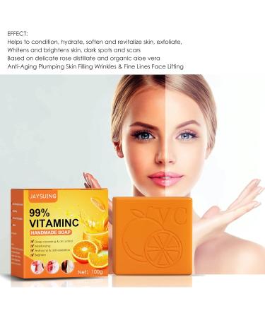  Nexolla Whitening Soap Whitening Soap Whitening Soap Exfoliating Soap Orange Vitamin C Handmade Soap Skin Lightening Soap for a Smooth Face and Body - Buy Online on GoSupps.com