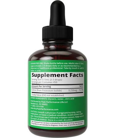 Potassium Iodide Liquid Drops - 1 Year Supply for Thyroid Protection | Vegan & Gluten Free | Superior Absorption | USA Tested - Buy Online on GoSupps.com