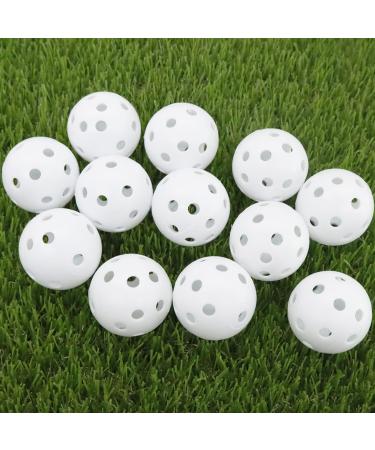 BRAMASOLE Golf Practice Balls for Backyard Indoor Use Mix Color Plastic Balls Value 12/30/50 Pack Lightweight Mini Ball Swing Training Ideal for Men Women Golfer 30 Pack White