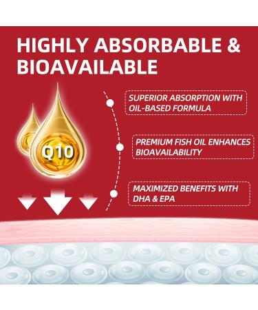 CoQ10 200mg Softgels with PQQ & Omega 3, Maximum Absorption Coenzyme Q10, Powerful Antioxidant for Heart & Energy Health, 120 Count, 4 Month Supply, Non-GMO - Buy Online on GoSupps.com