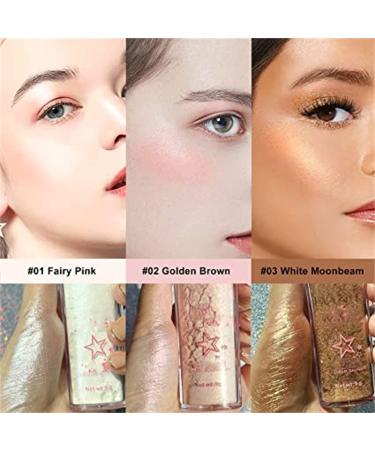 PICKX Body Glitter Powder Stick Face highlights Shimmer Face and Body Highlighter Powder with Sponge Head Magic Colour Shiner Powder for Face Body Arms Collarbones and Leg (03#Gold) - Buy Online on GoSupps.com